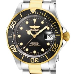 Invicta Herrklocka 17043 Pro Diver Svart/Gulguldtonat stål Ø40 mm