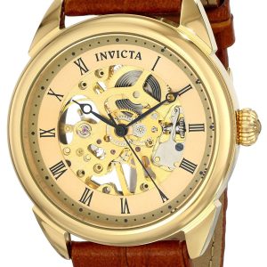 Invicta Herrklocka 17186 Specialty Gulguldstonad/Läder Ø42 mm