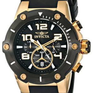 Invicta Herrklocka 17200 Speedway Svart/Gulguldtonat stål Ø51.5 mm