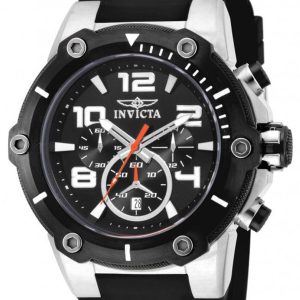 Invicta Herrklocka 17202 Speedway Svart/Gummi Ø51.5 mm