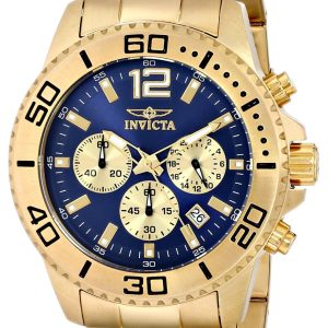 Invicta Herrklocka 17402 Pro Diver Blå/Guldtonat stål Ø45 mm