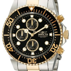 Invicta Herrklocka 1772 Pro Diver Svart/Guldtonat stål Ø43 mm