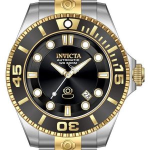 Invicta Herrklocka 19803 Pro Diver Svart/Gulguldtonat stål Ø47 mm