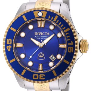 Invicta Herrklocka 19804 Pro Diver Blå/Gulguldtonat stål Ø47 mm