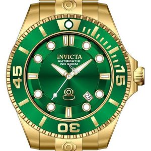 Invicta Herrklocka 19805 Pro Diver Grön/Gulguldtonat stål Ø47 mm