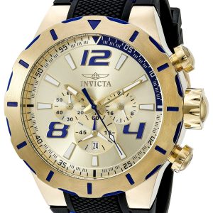 Invicta Herrklocka 20107 S1 Gulguldstonad/Gummi Ø42 mm