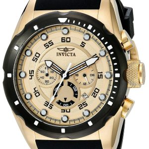 Invicta Herrklocka 20306 Speedway Gulguldstonad/Gummi Ø50 mm