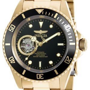 Invicta Herrklocka 20436 Pro Diver Svart/Gulguldtonat stål Ø40 mm