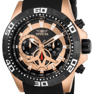 Invicta Herrklocka 21740 Aviator Svart/Gummi Ø48 mm