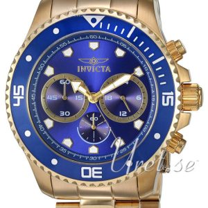 Invicta Herrklocka 21789 Pro Diver Blå/Gulguldtonat stål Ø45 mm