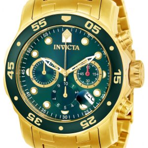 Invicta Herrklocka 21925 Pro Diver Grön/Gulguldtonat stål Ø48 mm