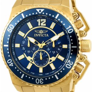 Invicta Herrklocka 21954 Pro Diver Blå/Gulguldtonat stål Ø48 mm