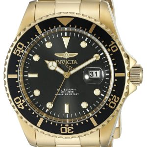 Invicta Herrklocka 22062 Pro Diver Svart/Gulguldtonat stål Ø43 mm