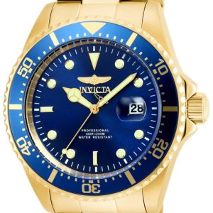 Invicta Herrklocka 22063 Pro Diver Blå/Gulguldtonat stål Ø43 mm