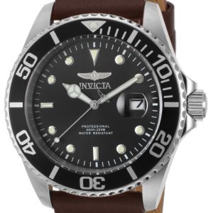 Invicta Herrklocka 22069 Pro Diver Svart/Läder Ø43 mm