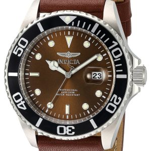 Invicta Herrklocka 22070 Pro Diver Brun/Läder Ø43 mm