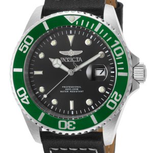 Invicta Herrklocka 22072 Pro Diver Svart/Läder Ø43 mm