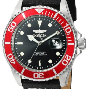 Invicta Herrklocka 22073 Pro Diver Svart/Läder Ø43 mm