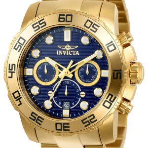 Invicta Herrklocka 22228 Pro Diver Blå/Gulguldtonat stål Ø50 mm