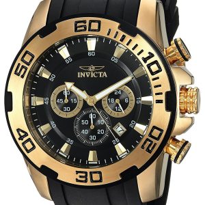 Invicta Herrklocka 22340 Pro Diver Svart/Gulguldtonat stål Ø50 mm