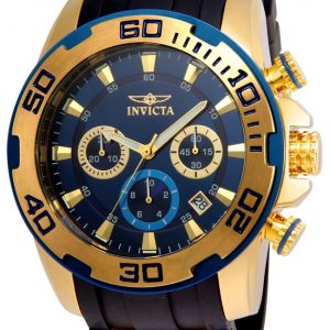 Invicta Herrklocka 22341 Pro Diver Blå/Gulguldtonat stål Ø50 mm