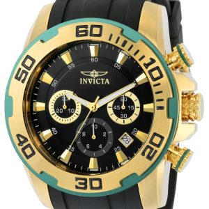 Invicta Herrklocka 22347 Pro Diver Svart/Gulguldtonat stål Ø50 mm