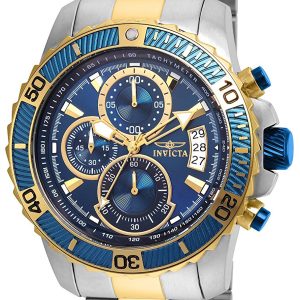 Invicta Herrklocka 22415 Pro Diver Blå/Gulguldtonat stål Ø45 mm