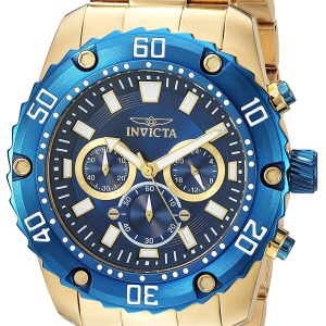 Invicta Herrklocka 22518 Pro Diver Blå/Gulguldtonat stål Ø48 mm