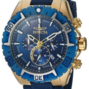 Invicta Herrklocka 22525 Aviator Blå/Gummi Ø50 mm