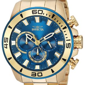 Invicta Herrklocka 22587 Pro Diver Blå/Gulguldtonat stål Ø48.5 mm