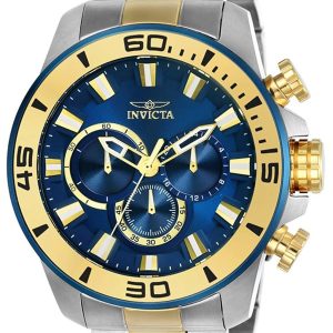 Invicta Herrklocka 22591 Pro Diver Blå/Gulguldtonat stål Ø48.5 mm