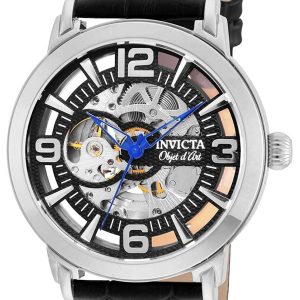 Invicta Herrklocka 22607 Svart/Läder Ø44 mm