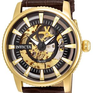 Invicta Herrklocka 22642 Svart/Läder Ø42 mm