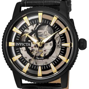 Invicta Herrklocka 22645 Svart/Läder Ø42 mm