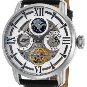 Invicta Herrklocka 22650 Silverfärgad/Läder Ø47 mm