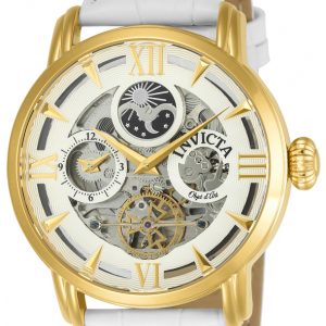 Invicta Herrklocka 22652 Vit/Läder Ø47 mm