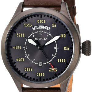 Invicta Herrklocka 22975 Grå/Läder Ø45 mm