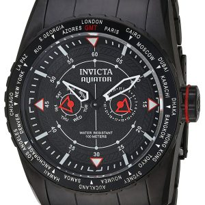 Invicta Herrklocka 22985 Aviator Svart/Stål Ø49 mm