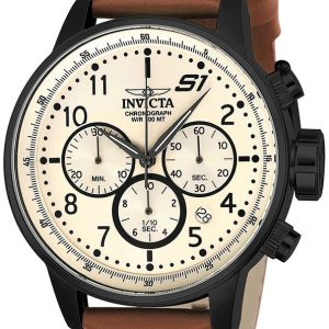 Invicta Herrklocka 23109 S1 Rally Beige/Läder Ø48 mm