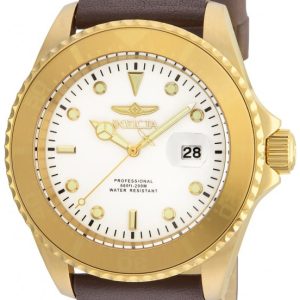 Invicta Herrklocka 23387 Pro Diver Vit/Läder Ø43 mm