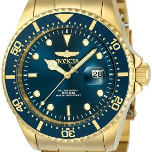 Invicta Herrklocka 23388 Pro Diver Blå/Gulguldtonat stål Ø43 mm