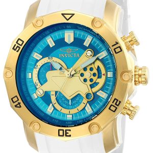 Invicta Herrklocka 23423 Pro Diver Blå/Gulguldtonat stål Ø49 mm