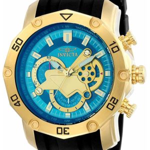 Invicta Herrklocka 23426 Pro Diver Blå/Gulguldtonat stål Ø50 mm