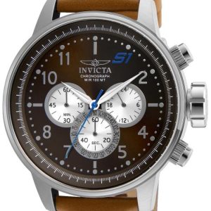 Invicta Herrklocka 23598 S1 Rally Svart/Läder Ø48 mm