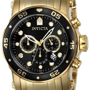 Invicta Herrklocka 23650 Pro Diver Svart/Gulguldtonat stål Ø48 mm