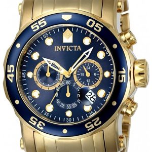 Invicta Herrklocka 23651 Pro Diver Blå/Gulguldtonat stål Ø48 mm