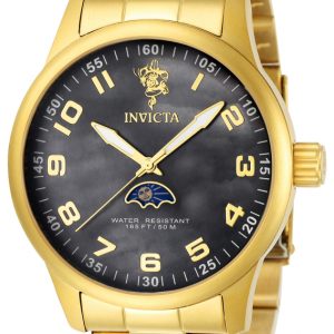 Invicta Herrklocka 23826 Sea Svart/Gulguldtonat stål Ø44 mm