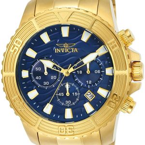 Invicta Herrklocka 24001 Pro Diver Blå/Gulguldtonat stål Ø45.5 mm