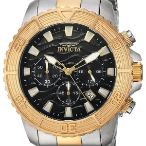 Invicta Herrklocka 24003 Pro Diver Svart/Guldtonat stål Ø46 mm