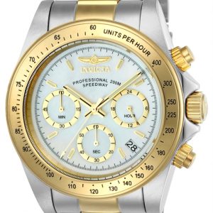 Invicta Herrklocka 24769 Speedway Vit/Gulguldtonat stål Ø39.5 mm